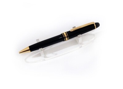 Montblanc Meisterstuck​ 114185​ Mid Size Ballpoint Pen – Black With Gold Trims​ - Refurbished​​