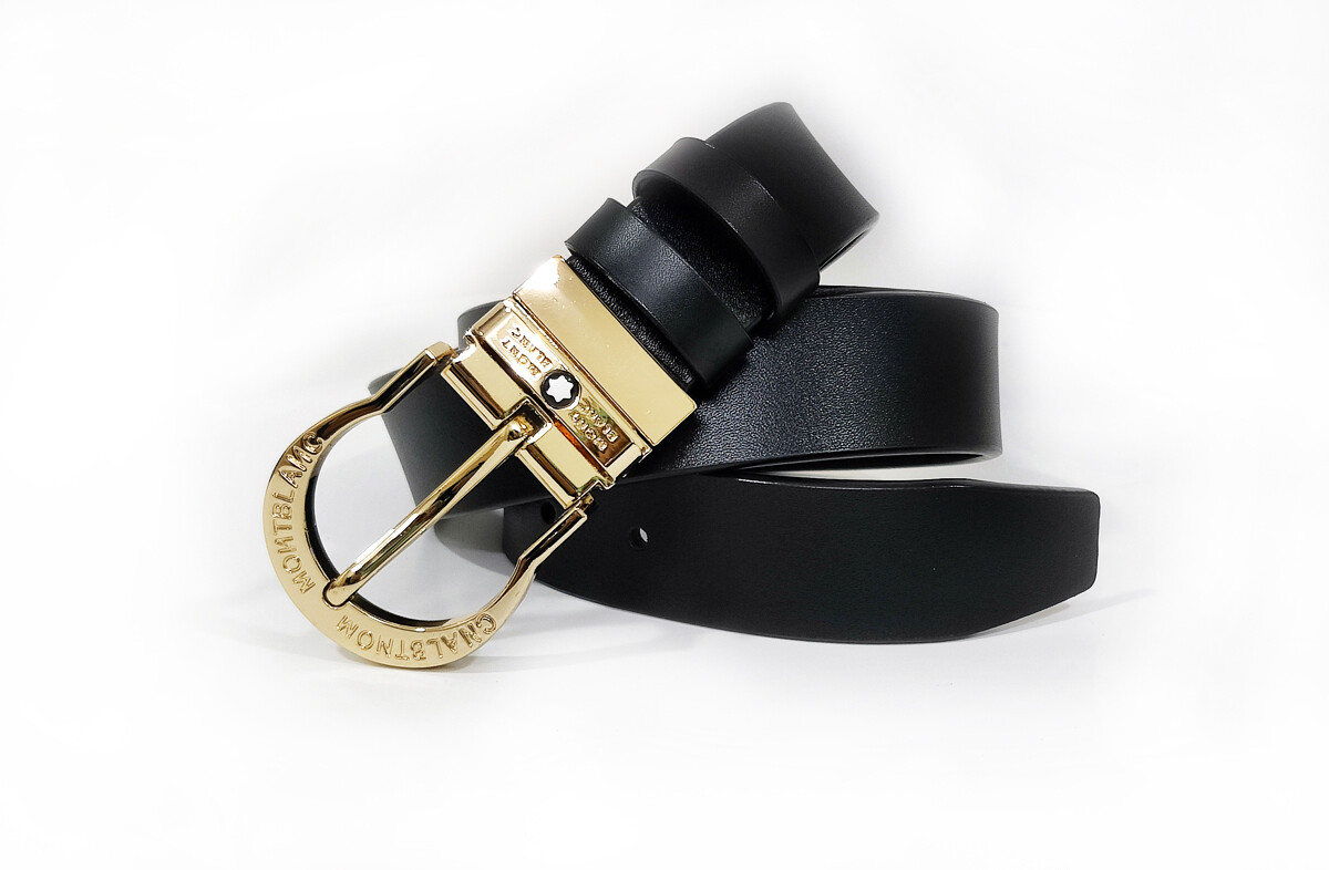 Montblanc Black | Brown Leather Men&#39;s Reversible Belt