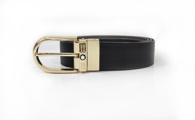 Montblanc Black | Brown Leather Men's Reversible Business Belt