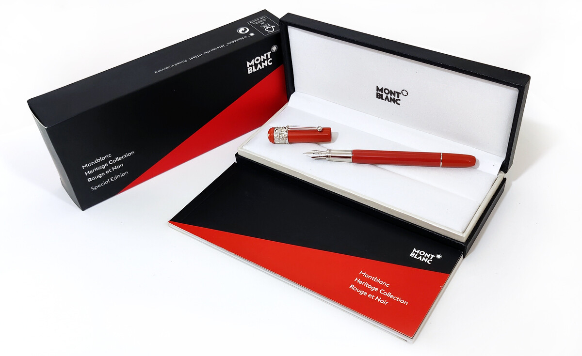 Refurbished Montblanc 118232 Heritage Rouge Et Noir Spider Medium Fountain Pen – Coral