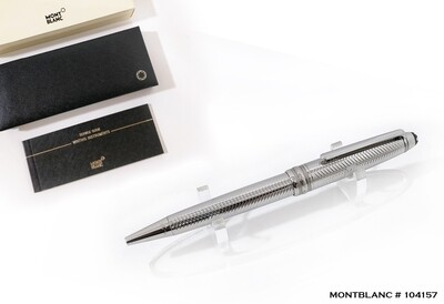 Montblanc Meisterstuck Solitaire Full Silver Barley Ballpoint Pen - 104555