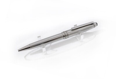 Montblanc Meisterstuck Solitaire Full Silver Barley Ballpoint Pen - 104555
