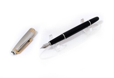 Montblanc Meisterstuck Solitaire Doue 163​ Black | Silver Fountain | Ink Pen - Refurbished