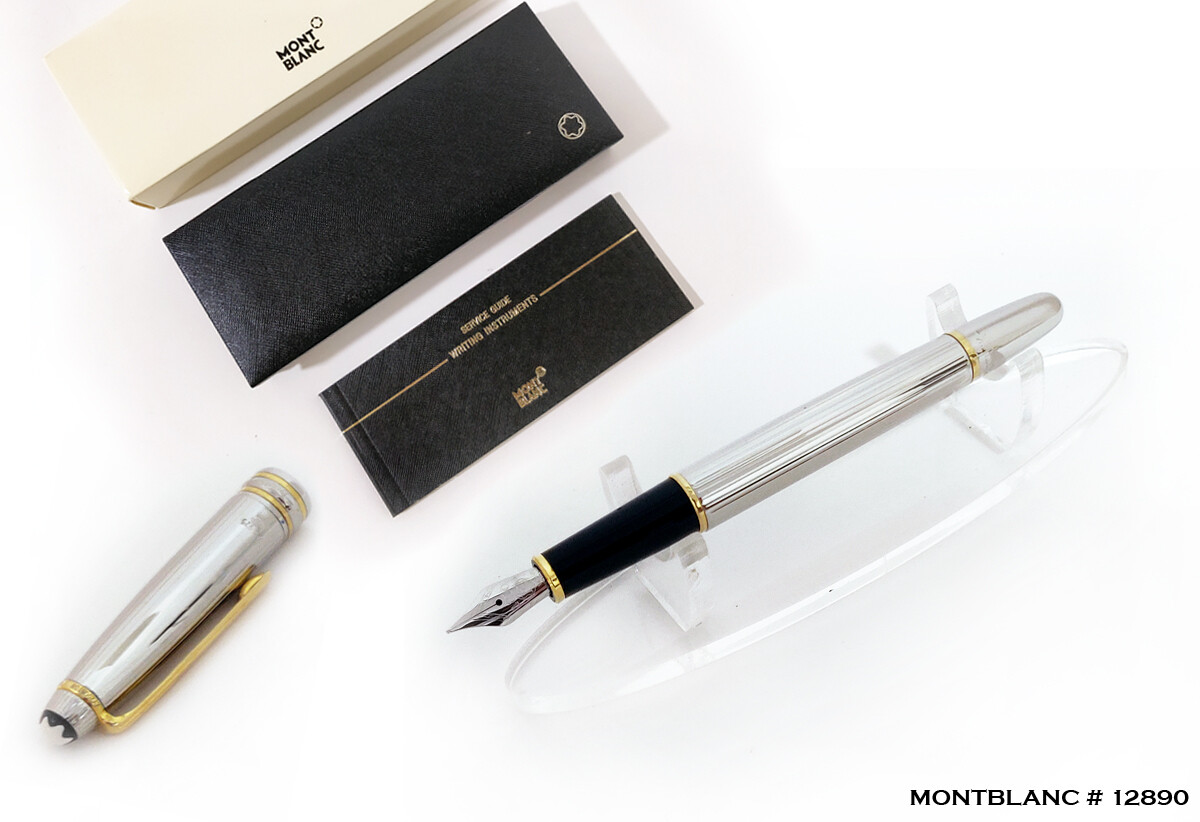 Montblanc Meisterstuck Solitaire Sterling Silver 925 Fountain | Ink Pen