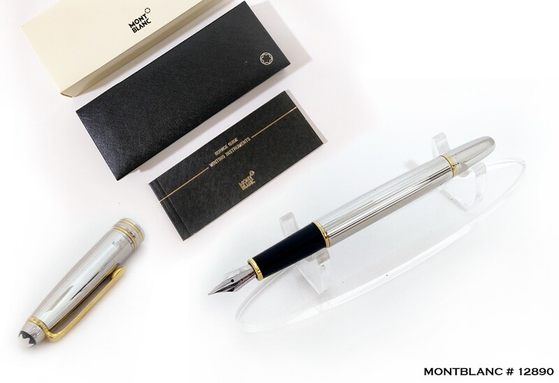Montblanc Meisterstuck Solitaire Sterling Silver 925 Fountain | Ink Pen