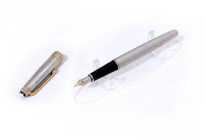 Montblanc Solitaire Sterling Silver 164​ Fountain | Ink Pen​ - Refurbished