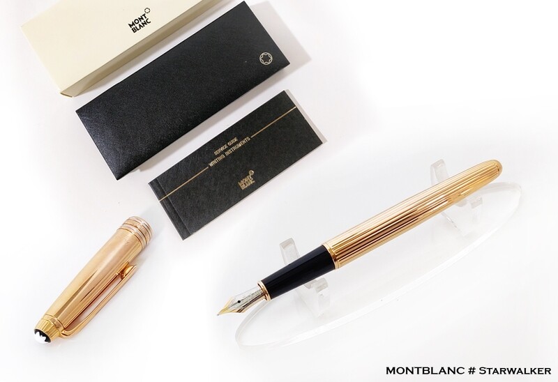 Montblanc Solitaire 144​ Vermeil Sterling Full Gold Fountain | Ink Pen - 17336​