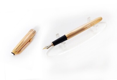 Montblanc Solitaire 144​ Vermeil Sterling Full Gold Fountain | Ink Pen - 17336​