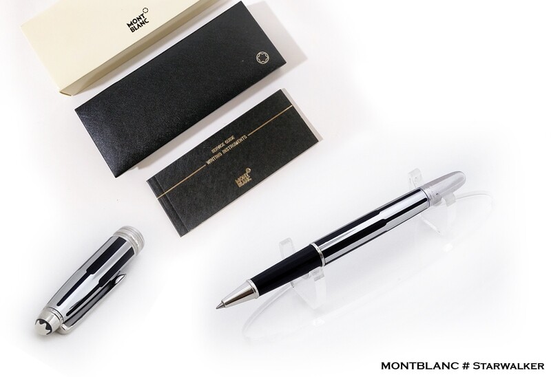 ​Montblanc Meisterstuck Solitaire Black &amp; Silver Rollerball Pen - Refurbished