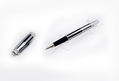 ​Montblanc Meisterstuck Solitaire Black &amp; Silver Rollerball Pen - Refurbished