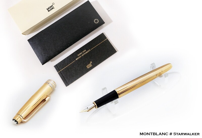 Montblanc Solitaire 163 Full Gold Barley Fountain | Ink Pen​ - Refurbished