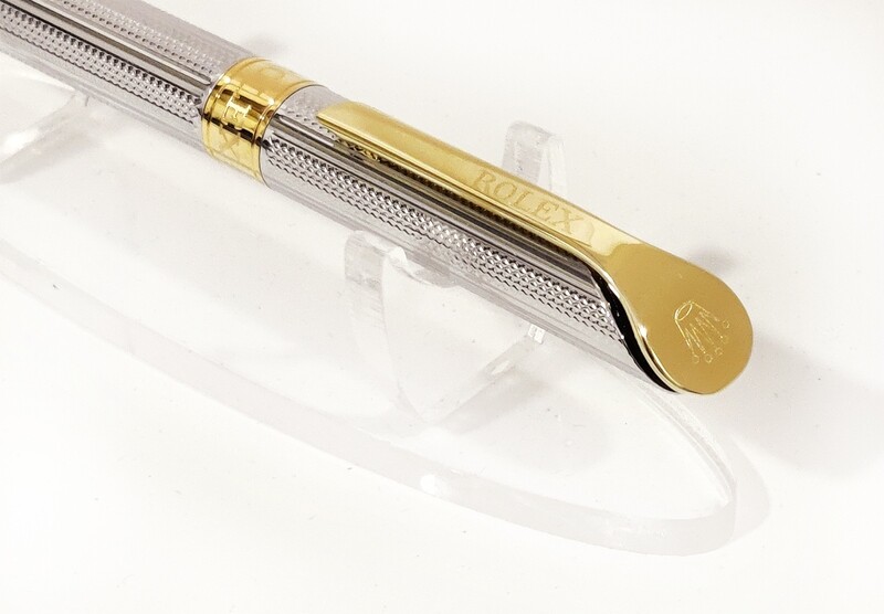 Beautifully Crafted Rolex Full Silver With Golden Clip​ Masterpiece Collection Ballpoint Pen - Refurbished