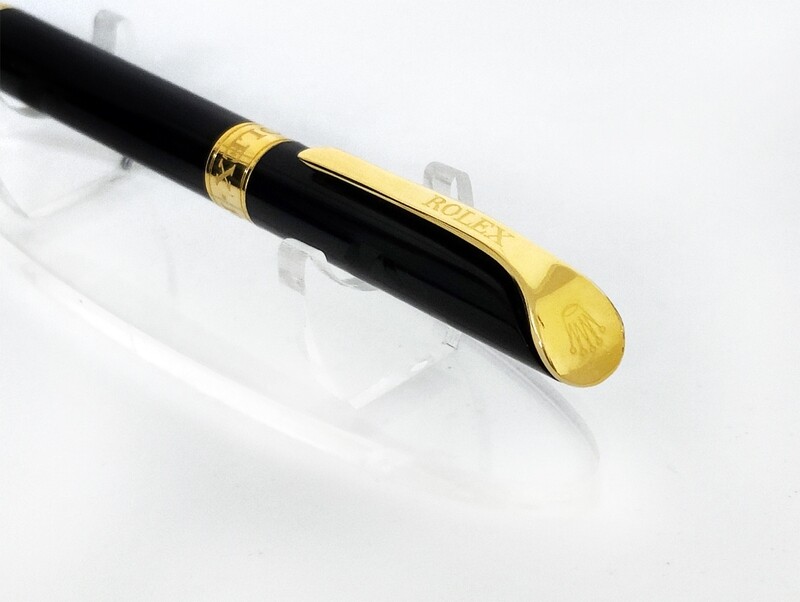 Beautifully Crafted Rolex Full Black with Gold Clip​ Masterpiece Collection Ballpoint Pen - Refurbished