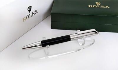 Beautifully Crafted Rolex Black | Silver​ Masterpiece Collection Ballpoint Pen - Refurbished
