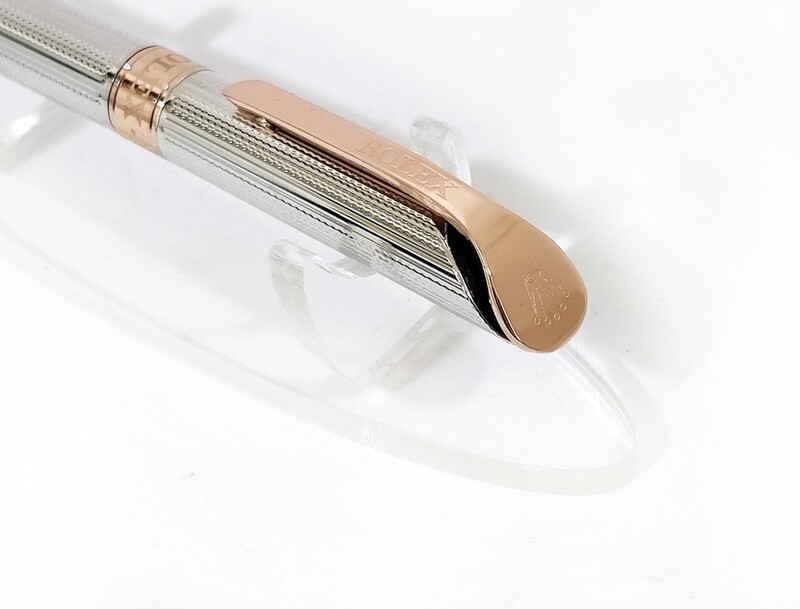 Beautifully Crafted Rolex Full Silver with Copper Clip​ Masterpiece Collection Ballpoint Pen - Refurbished