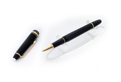 Refurbished Montblanc Meisterstück Classique 145 (Mid Size)​ Rollerball Pen - Black With Gold Trims