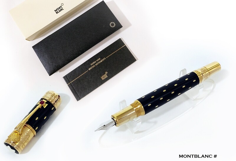 Montblanc 105728 Limited Edition 2010 Im Elisabeth Black / Yellow Gold​ Fountain | ink Pen - Refurbished