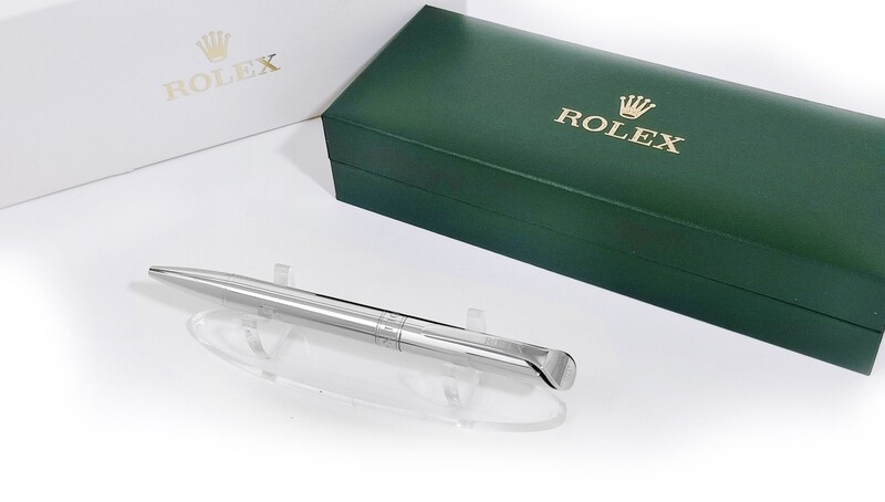Beautifully Crafted Rolex Full Plain Silver​ with silver Clip Ballpoint Pen - Refurbished