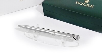 Beautifully Crafted Rolex Full Plain Silver​ with silver Clip Ballpoint Pen - Refurbished
