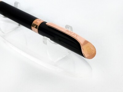 Beautifully Crafted Rolex Full Black with Copper Clip​ Masterpiece Collection Ballpoint Pen - Refurbished