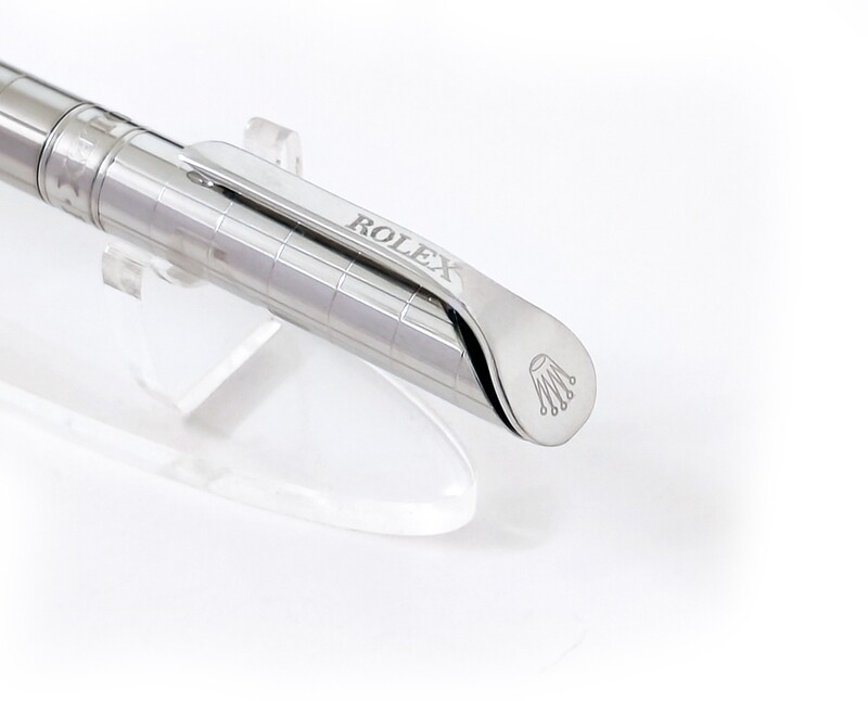 Beautifully Crafted Rolex Silver Check​ with Silver Clip Ballpoint Pen - Refurbished
