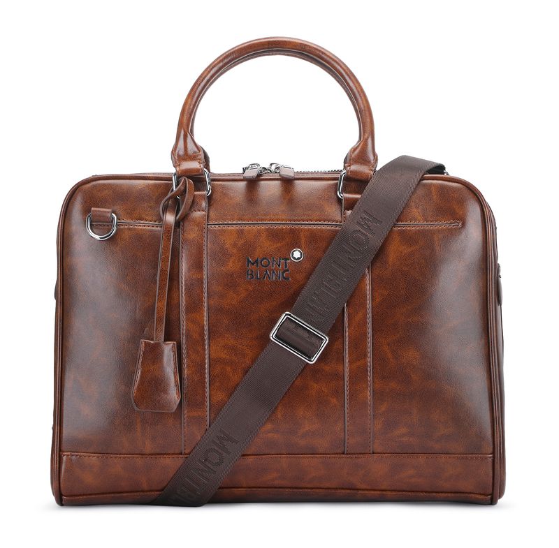 Montblanc Unisex Business Document Laptop Bag | Briefcase | Case, Color: Brown