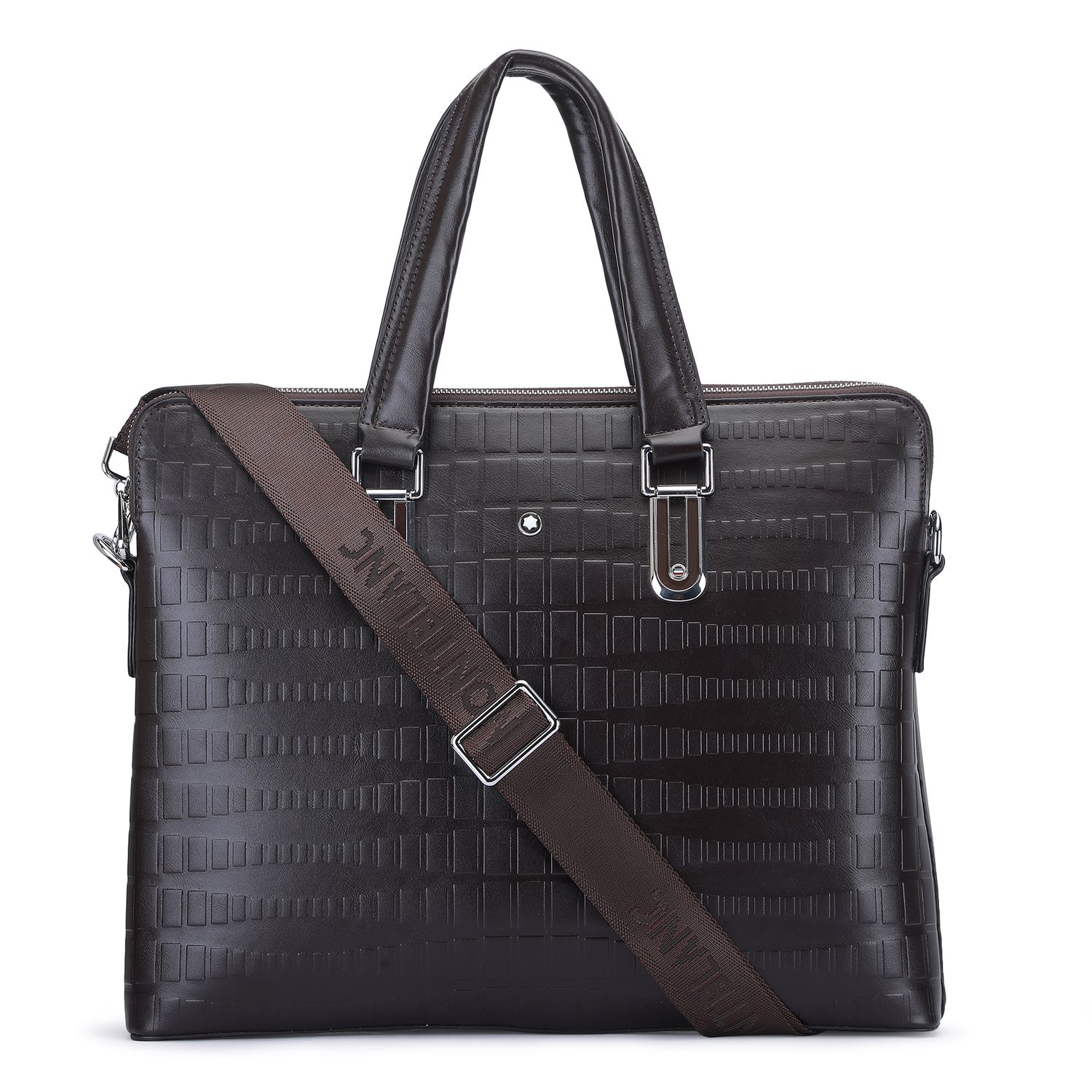 Montblanc Unisex Business Document 15.6-inch Leather Laptop Bag | Case | Briefcase