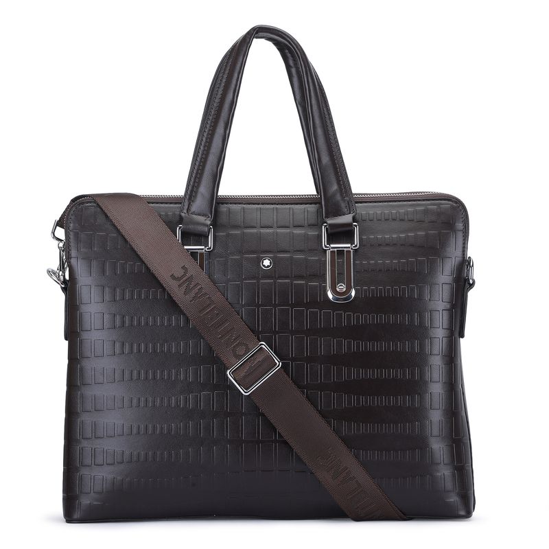 Montblanc Unisex Business Document 15.6-inch Leather Laptop Bag | Case | Briefcase