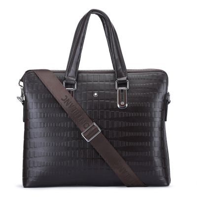 Montblanc Unisex Business Document 15.6-inch Leather Laptop Bag | Case | Briefcase
