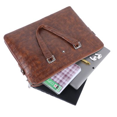 Montblanc Unisex Business Document 15.6-inch Leather Laptop Bag | Case | Briefcase
