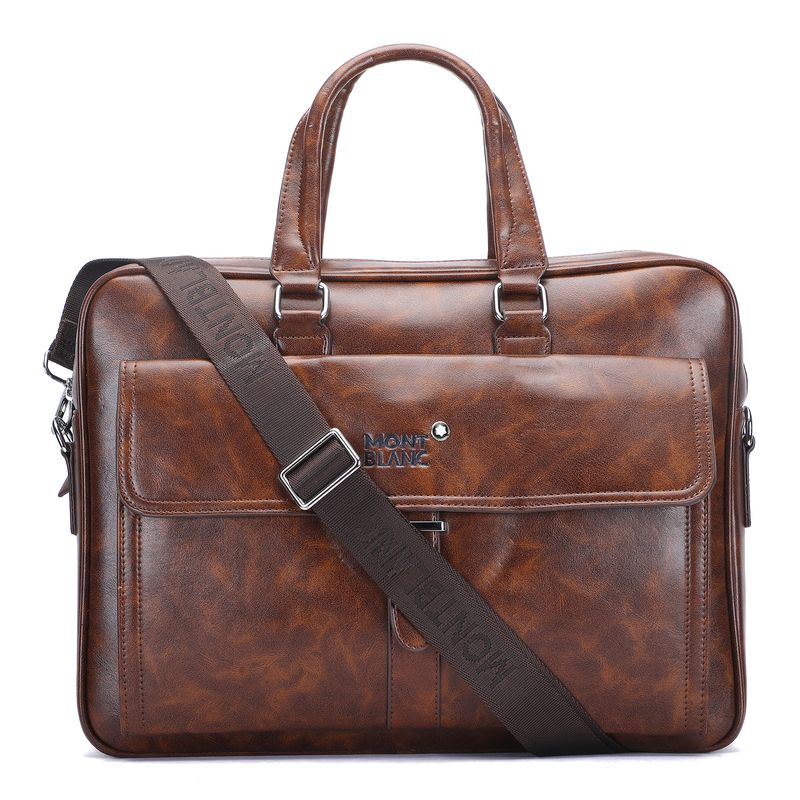 Montblanc Unisex Business Document Laptop Bag | Case | Briefcase - Brown