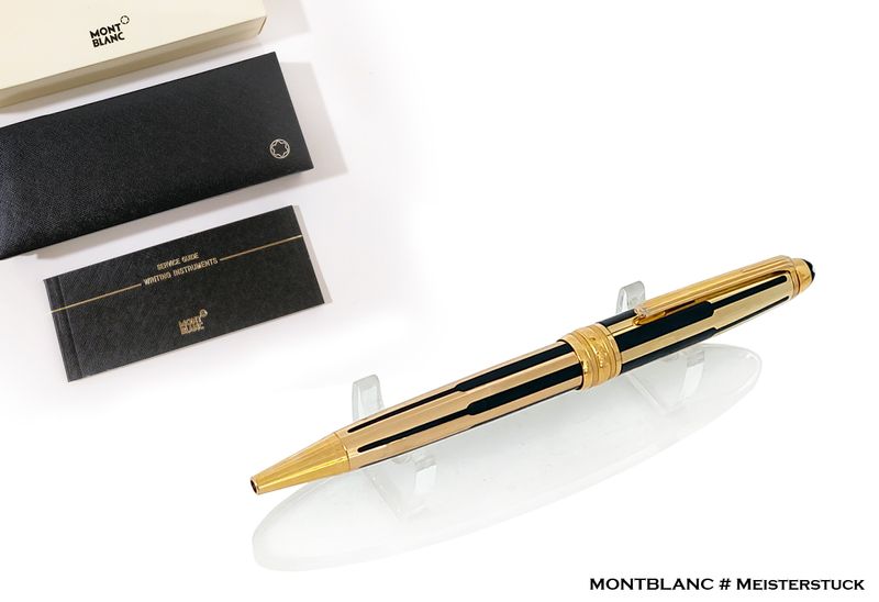 Montblanc Meisterstuck Solitaire Gold Black Ballpoint Pen 35981​
