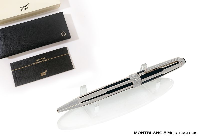 ​Montblanc Meisterstuck Solitaire Black &amp; Silver Ballpoint Pen