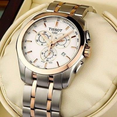 Brand New Tissot T0356171103100 Silver golden Stainless Steel Watch for Men&#39;s