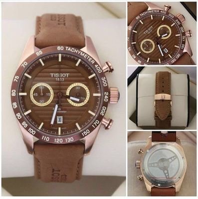 Brand New Tissot &quot;PRS516&quot; Brown Dial Chronograph Date Watch for Men’s