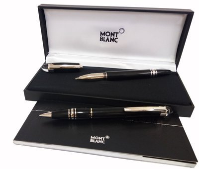 New Mont blanc Star Walker Platinum Resin Ballpoint + Rollerball Pen With Mb Box - Combo Set