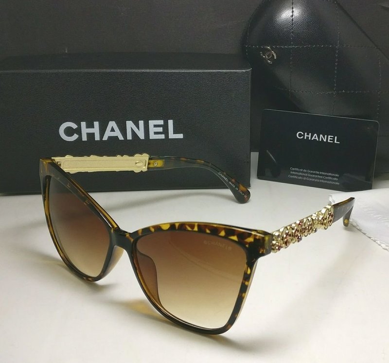 Chanel Cat Eye Fall Dark Tortoise Gold frame Polarized Brown Gradient Lenses For Women&#39;s Sunglasses