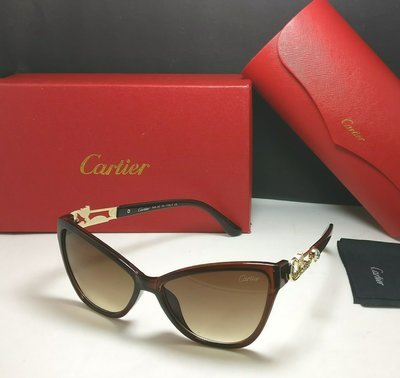 Cartier Cat Eye Fall Brown frame Polarized Brown Lenses For Women&#39;s Sunglasses