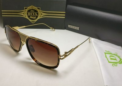 Dita Grandmaster Gold/Black Frame Brown Lenses For Men&#39;s Sunglasses