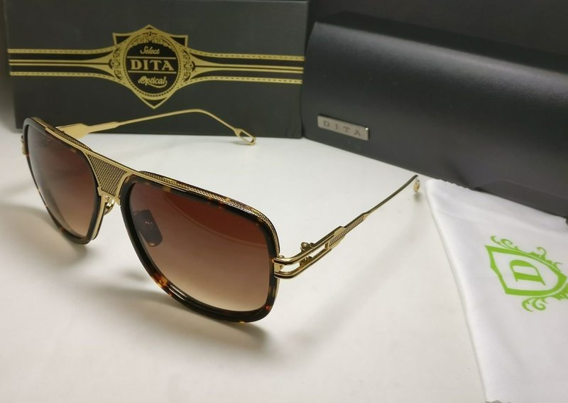 Dita Grandmaster Gold/Black Frame Brown Lenses For Men&#39;s Sunglasses