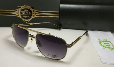 Dita Golden Frame Blue Lenses For Men&#39;s Sunglasses