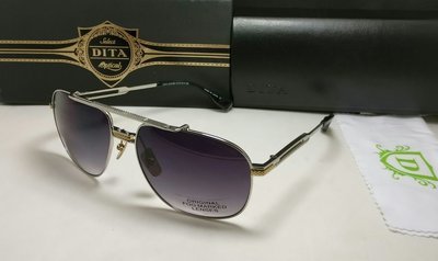 Dita Silver Frame Blue Lenses For Men&#39;s Sunglasses
