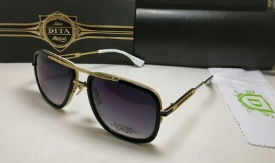 Dita Gold/Black Frame Blue Lenses For Men&#39;s Sunglasses