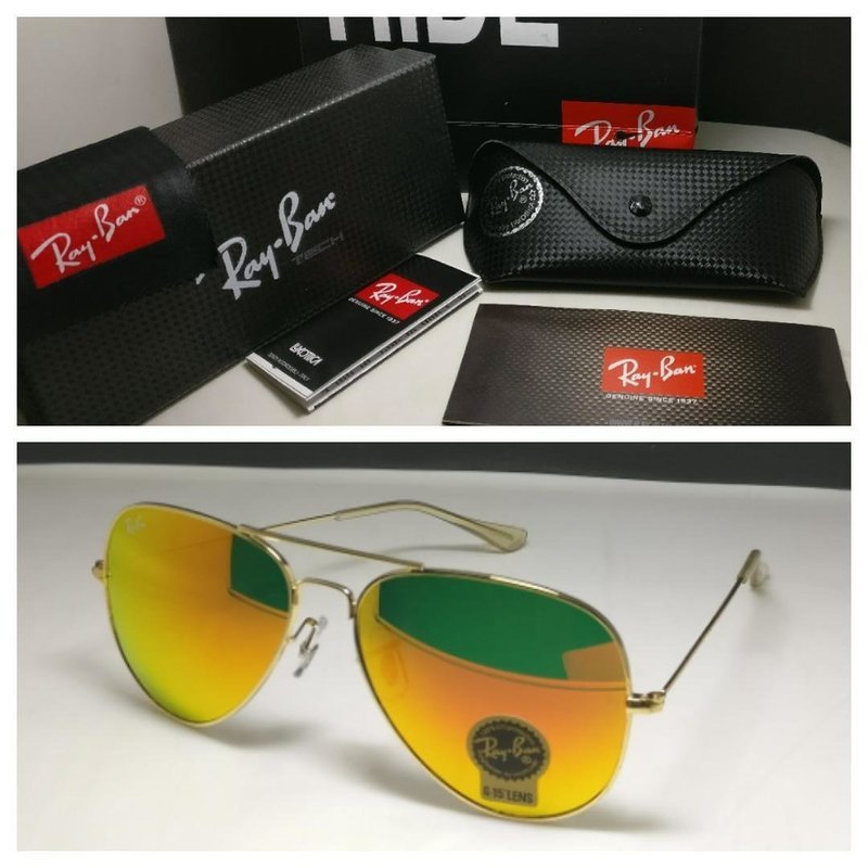 Brand New Ray-Ban Amber Reflector Unisex Sunglasses