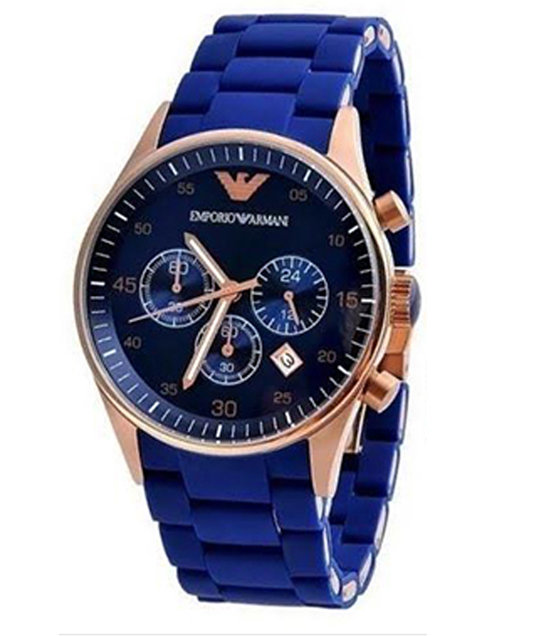Emporio armani blue dial new arrivals