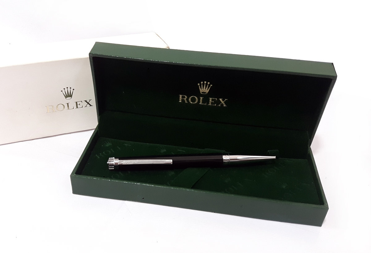 Beautifully Crafted Rolex Black/Silver​ Masterpiece Collection Ballpoint Pen - Imported