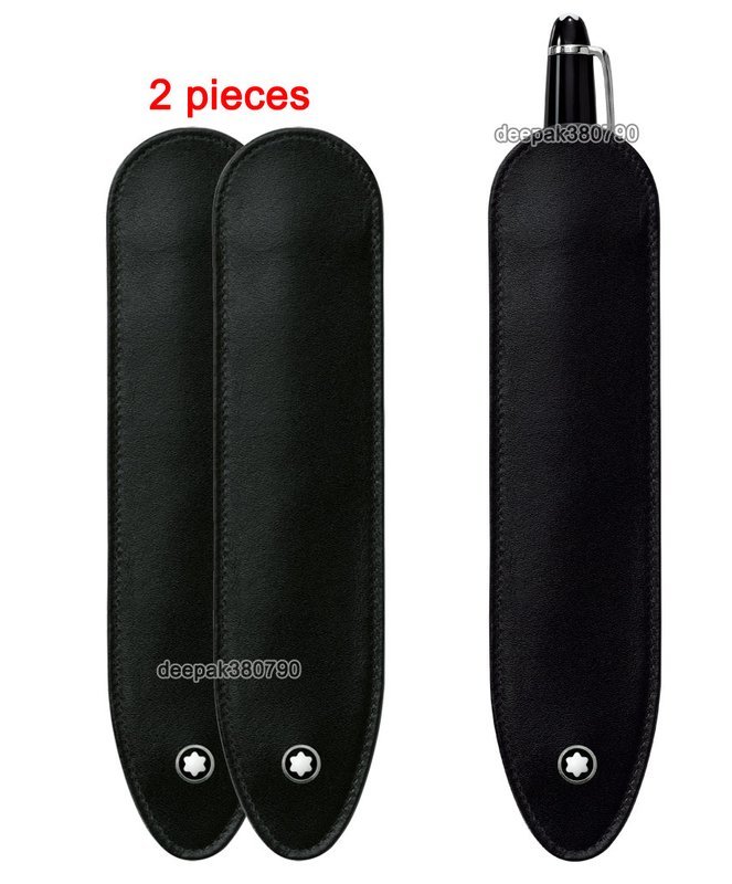 2X Montblanc Meisterstuck 1 Pen Black Sleeve | Pouch | Sleeve - 101871