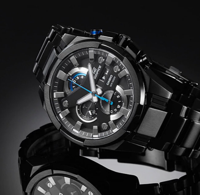 New Casio Edifice EFR-540BK-1AV Chronograph Men's Watch - Imported