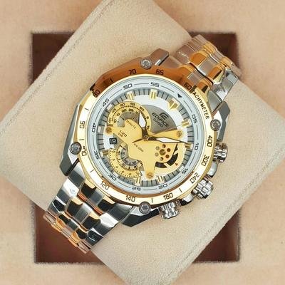 New Casio Edifice EF-550FG-9avdf Gold Edition Chronograph Men's Watch - Imported