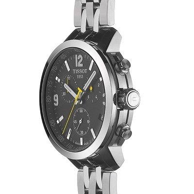 Tissot PRC 200 Chronograph Black Dial Stainless Steel Men's Watch - T0554171105700